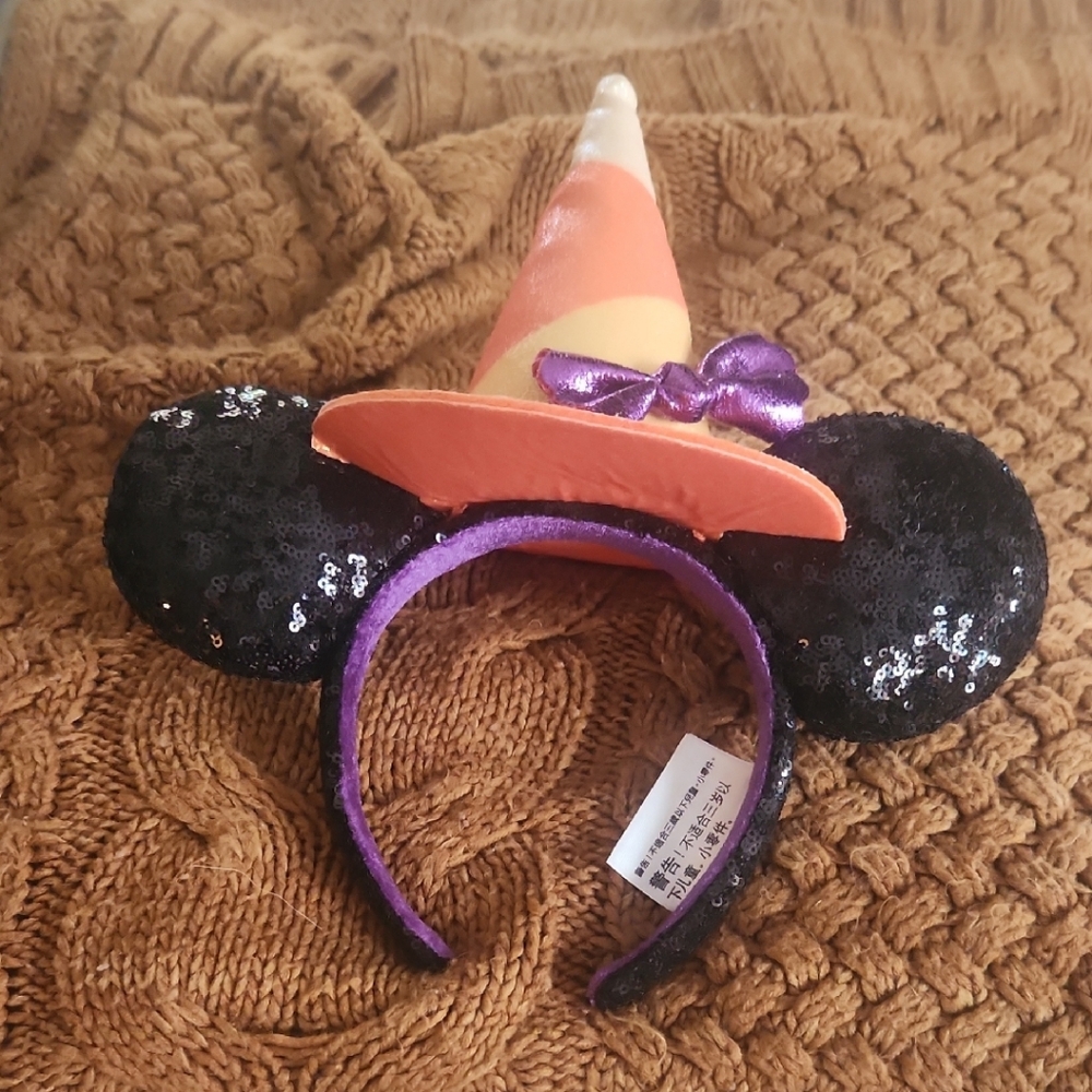 Disney Orange and Black Witch Hat Headband